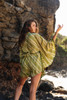 BUTTERFLY Bell Sleeve Wrap Tunic in Garden Ivy One Size