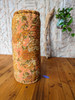 Baja BOLSTER Boho Chic Quilted Silk Back Cushion Cylinder Pillow in Peach Bloom