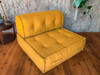 Indie Ella ZEN Quilted Canvas Modular Boho Sectional Floor Couch in Golden