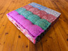 Indie Ella LARK Bohemian Quilted Silk Mattress Cushion in Patchwork G One of a Kind