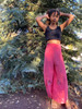 Indie Ella WINSLOW Gypsy Chic Recycled Silk Wrap Pants in Vibrant Pink 