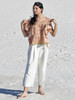 Indie Ella IRIS Butterfly Sleeve Boho Square Neck Silk Crop Top (onesize) in Bouquet 