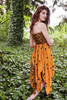 Indie Ella IMELDA Handkerchief Multi Way Boho Silk Skirt Dress in Golden Polka (One Size) 