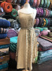 TAARA Bohemian Silk Slip Dress in Cream Floral (One Size)