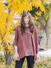 MAAHI Oversized Silk Tunic Blouse in Mackinaw (one size) 