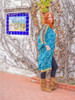 FLANNERY Luxury Bohemian Pure Silk KIMONO in Turkish Blue  (One Size)