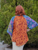 ASHKA  Boho Luxury Silk Crop Kimono Shrug in Kaleidoscope Dream