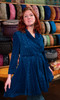 RAJKUMARI Velvet Evening Multi Panel Coat in Rich Blue  (Med/Large)