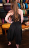 BALAREE Silk Harem Pants in Black Onyx (One Size)