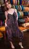 DIVA Boho Saree Silk Jumpsuit Playsuit Romper with Pockets in  Purple Dream  (one size)