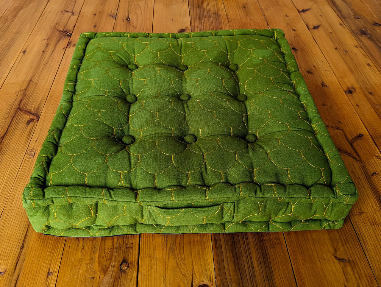 LARK Bohemian Floor Meditation Cushion in Green Canvas - Indie Ella  Lifestyle