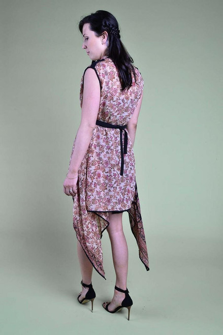Indie Ella Vandina Bohemian Printed Silk Duster Vest in Veranda One Size Indie Ella Vandina Bohemian Printed Silk Duster Vest in Veranda One Size