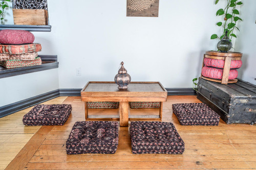 REKHA Mango Wood Boho Chic Side Coffee Tea Table POET Cushions not included REKHA Mango Wood Boho Chic Side Coffee Tea Table POET Cushions not included