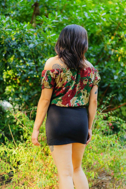ROSIE Smocked Bohemian Silk Peasant Blouse in La Traviata S/M ROSIE Smocked Bohemian Silk Peasant Blouse in La Traviata S/M