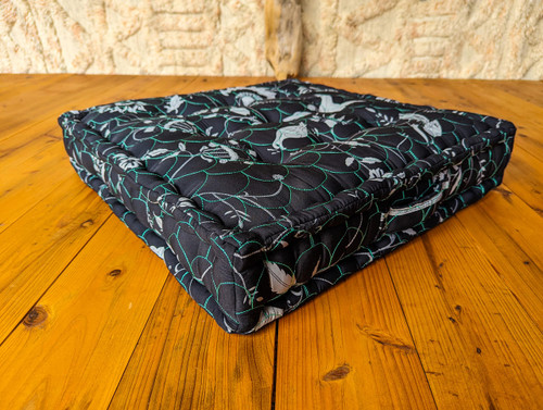 LARK Bohemian Floor Meditation Cushion in Nightingale Print Pattern Varies LARK Bohemian Floor Meditation Cushion in Nightingale Print Pattern Varies