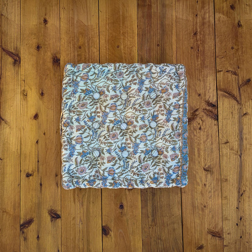 POET Boho Chic Quilted Silk Meditation Cushion Pillow in Astera Spring POET Boho Chic Quilted Silk Meditation Cushion Pillow in Astera Spring