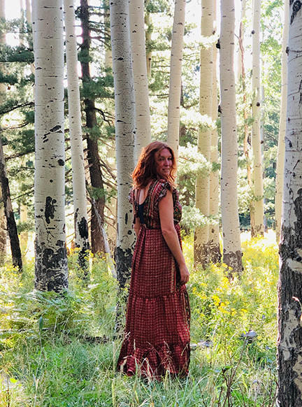 bohemian silk maxi dress