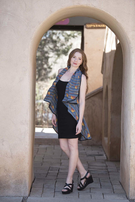 Indie Ella ANCALA Multi Way Silk Duster in Tropical Blue One Size Indie Ella ANCALA Multi Way Silk Duster in Tropical Blue One Size