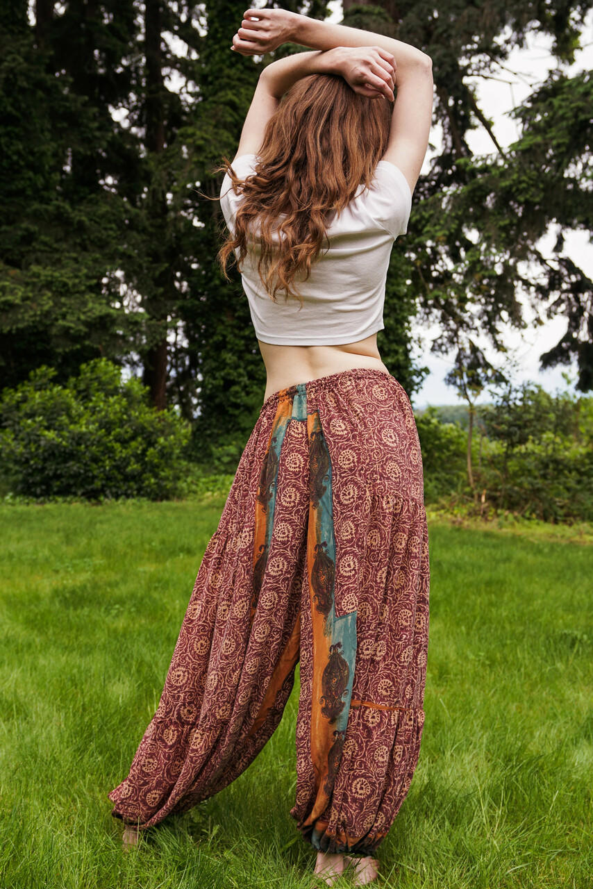 BALAREE Silk Harem Pants in Earth Goddess (One Size)