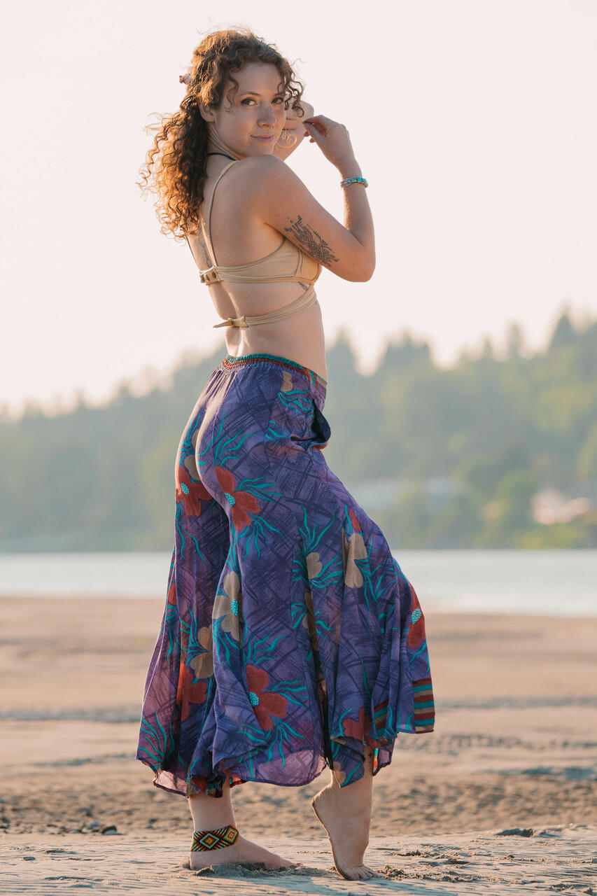 MARLEE Bohemian Silk Flared Pants (Medium/ Large) in Fluent Dancer - Indie  Ella Lifestyle