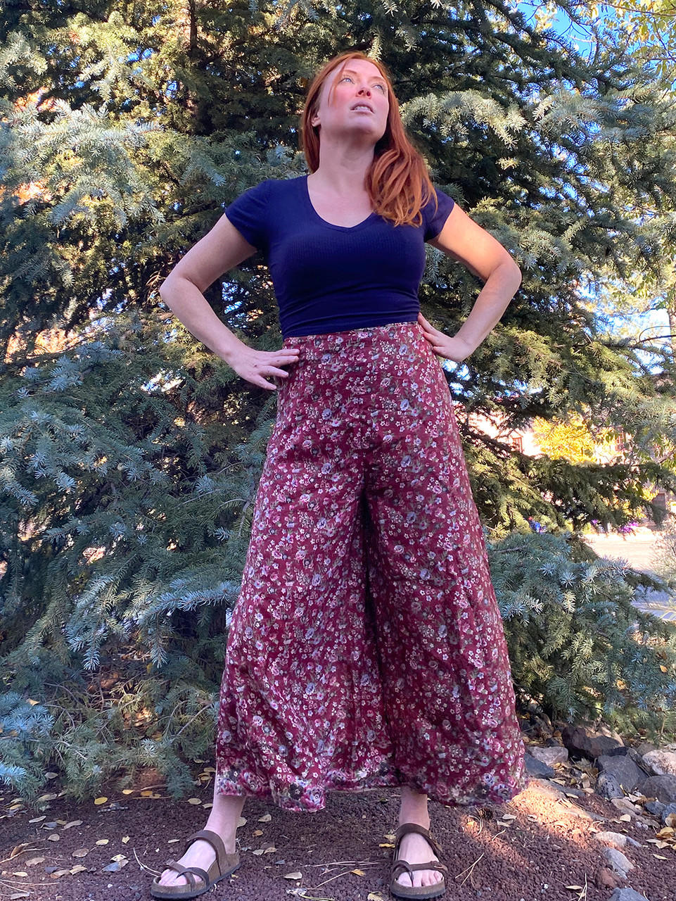 Lucky Pants - Pomegranate Peacock – Gypsey Rose Cotton Clothing