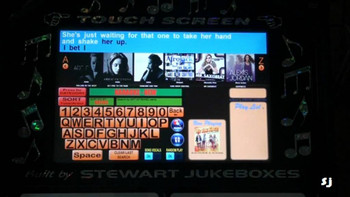 Touch Screen operation with easy search keyboard or album covers