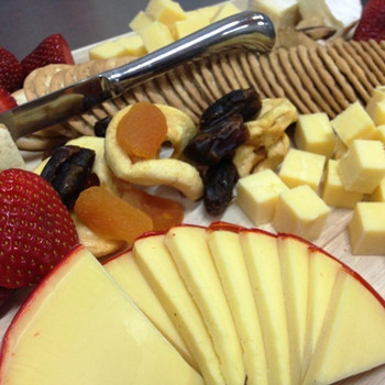 Served on a wood chopping board complete with cheese knife our Cheese platters are always well received. Served on a wood chopping board complete with cheese knife our Cheese platters are always well received.