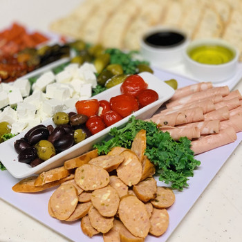 Our Antipasto platter is like getting two platters for the price of one as we supply a platter of Turkish bread as well. Our Antipasto platter is like getting two platters for the price of one as we supply a platter of Turkish bread as well.