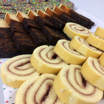 Perfect for morning meetings and afternoon tea. Who wouldn't eat from our assorted cakes platter?