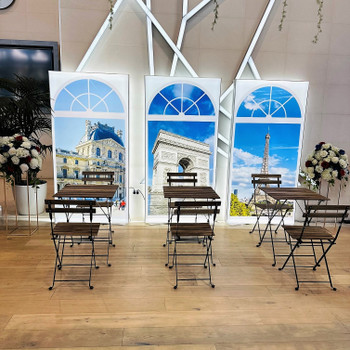 Transport yourself to France with these sight-seeing inspired Illuminated Paris Banners for Hire. Transport yourself to France with these sight-seeing inspired Illuminated Paris Banners for Hire.