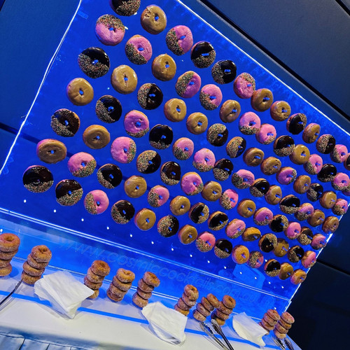 This electric blue Donut Wall is a great look at any event.