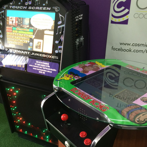 Have the best of both worlds. Set you jukebox to those 80's music classics while you relive your childhood playing your favourite retro games.