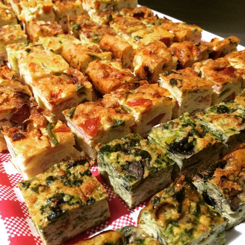 These canape size Frittata's are a great starter for any event