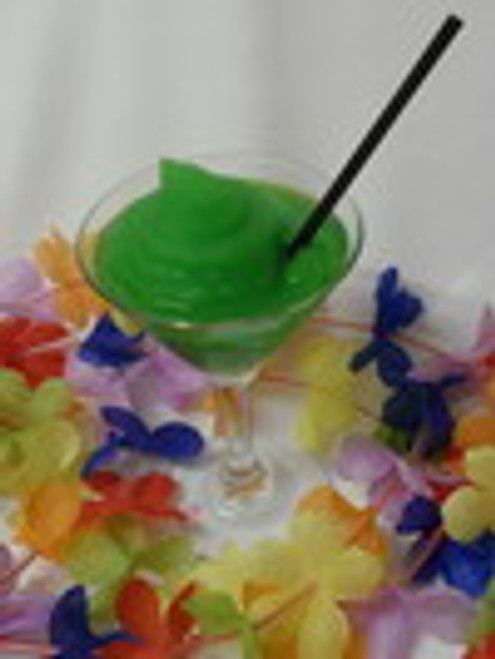 The Delusion cocktail mix is a fun bright green colour and paired with vodka creates a delicious party drink.
