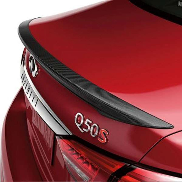 OEM Carbon Fiber Rear Deck Spoiler - 2018+ Q50 INFINITI OEM Accessories