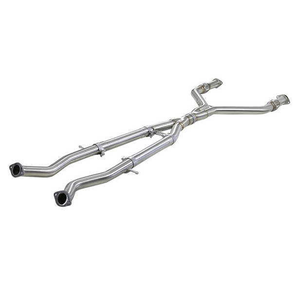 aFe Power Takeda Y-Pipe and Mid-Pipe 2-1/2" to 3" 304 Stainless Steel Exhaust Q50/Q60 3.0tt