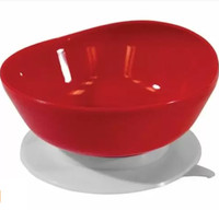 pill Proof Scoop Bowl w/ Suction Base - Red