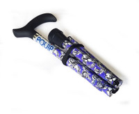 Classic FOLDING Handy Walking Stick Cane " Lavender Sketch " Max 114kg 