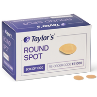Taylors Small Round Spots Plaster w/ Absorbent Pad, 1000pcs
