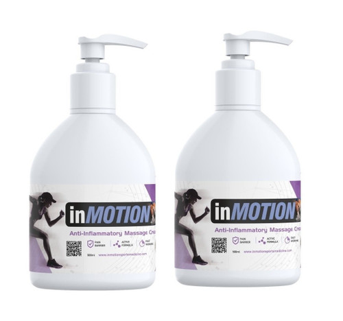 2 x inMotion Anti Inflammatory Herbal Massage Cream 500ml