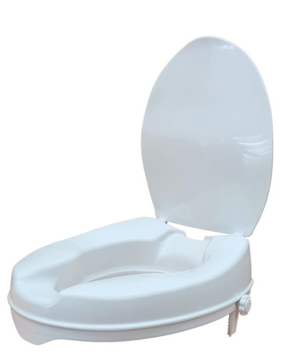 Raised Toilet Seat (With Lid ) 2"/ 5cm Height, Max 136kg