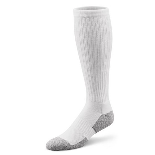 Dr Comfort Diabetic Over The Calf Unisex Socks, White