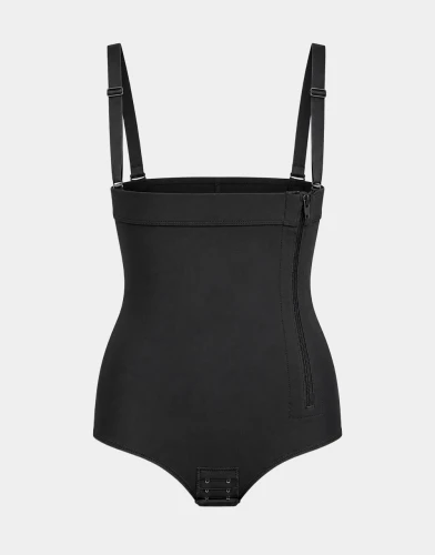 Aesetica Bodysuit with Girdle & Suspenders (2001P) Petite Fit - Black