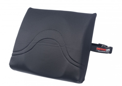 Premium Backrest Lumbar Support - Made of unique CoolAir breathable fabric.