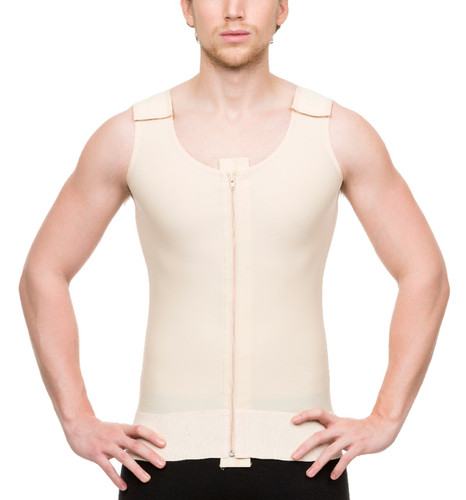 Isavela Male Stage 1 Post Surgical Compression Vest with Zipper