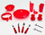 Deluxe Red Tableware Set For Alzheimer Dementia Disabled