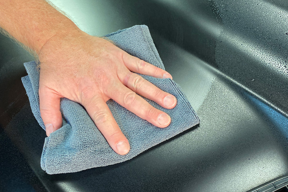 Then just buff it off with a clean microfiber towel and enjoy the clean and protected matte finish!