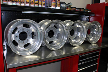 Restored aluminum wheels