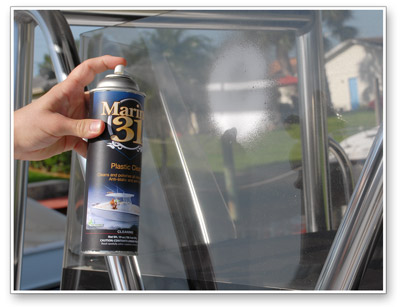 Marine 31 Plastic Clear cleans, polishes, and protects all plastic surfaces!