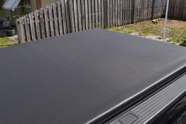 Tonneau cover after restoration with RaggTopp Wolfsteins Tonneau Cover Produts.